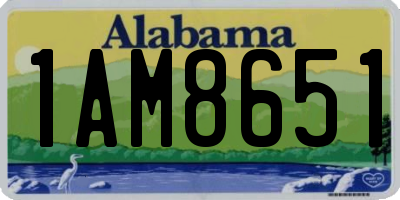 AL license plate 1AM8651