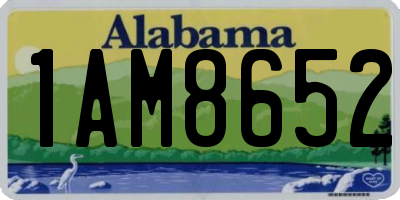 AL license plate 1AM8652