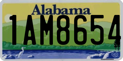 AL license plate 1AM8654