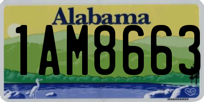 AL license plate 1AM8663
