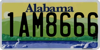 AL license plate 1AM8666