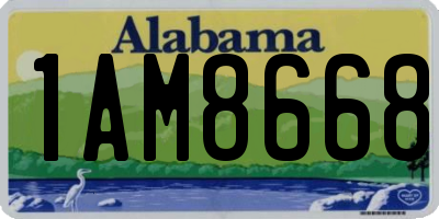 AL license plate 1AM8668