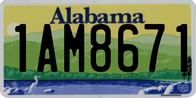 AL license plate 1AM8671