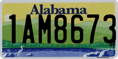 AL license plate 1AM8673