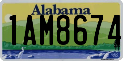 AL license plate 1AM8674