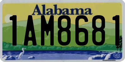 AL license plate 1AM8681