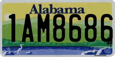 AL license plate 1AM8686