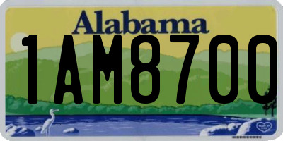 AL license plate 1AM8700
