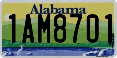 AL license plate 1AM8701