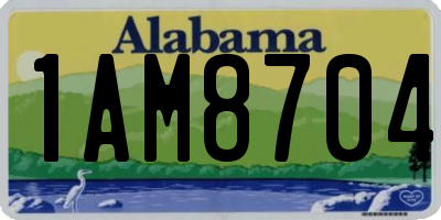 AL license plate 1AM8704