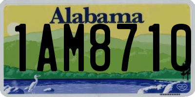 AL license plate 1AM8710