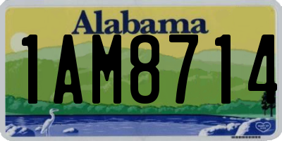 AL license plate 1AM8714