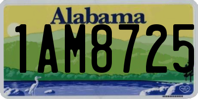AL license plate 1AM8725