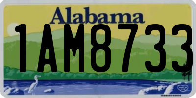AL license plate 1AM8733