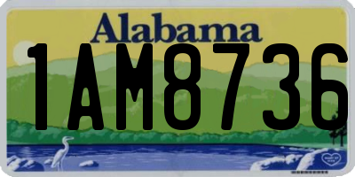 AL license plate 1AM8736
