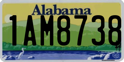 AL license plate 1AM8738