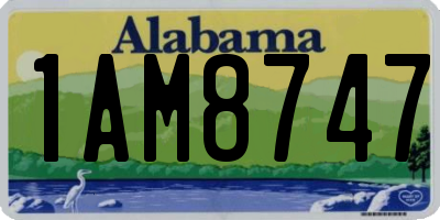 AL license plate 1AM8747