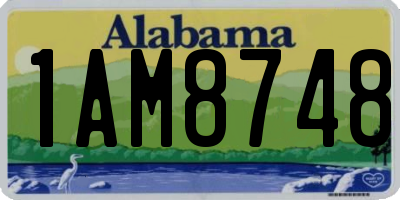 AL license plate 1AM8748