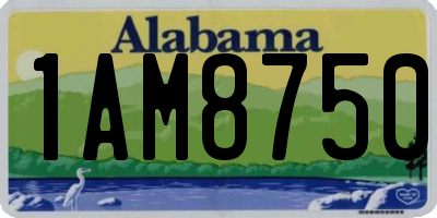 AL license plate 1AM8750