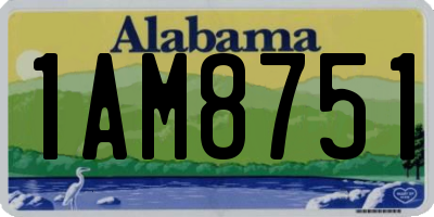 AL license plate 1AM8751
