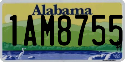 AL license plate 1AM8755