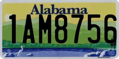 AL license plate 1AM8756