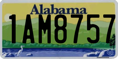 AL license plate 1AM8757