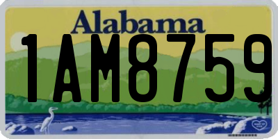 AL license plate 1AM8759