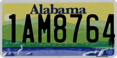 AL license plate 1AM8764