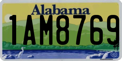 AL license plate 1AM8769