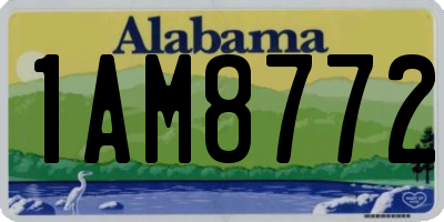 AL license plate 1AM8772
