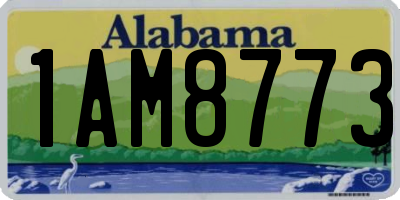 AL license plate 1AM8773
