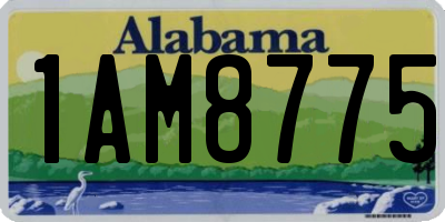 AL license plate 1AM8775