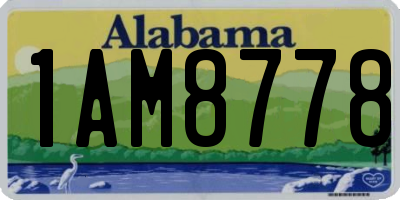 AL license plate 1AM8778