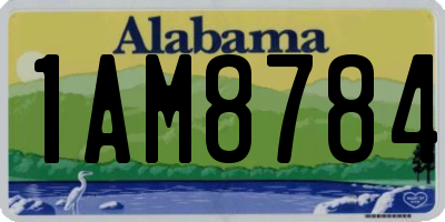 AL license plate 1AM8784