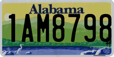 AL license plate 1AM8798