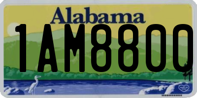 AL license plate 1AM8800