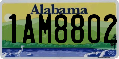 AL license plate 1AM8802