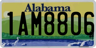AL license plate 1AM8806