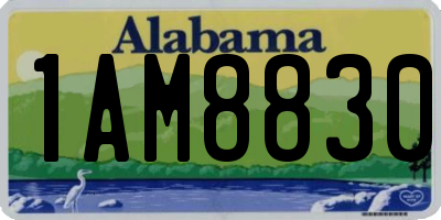 AL license plate 1AM8830