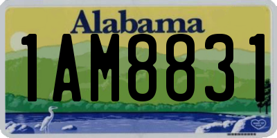 AL license plate 1AM8831