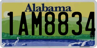 AL license plate 1AM8834