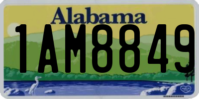 AL license plate 1AM8849