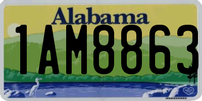 AL license plate 1AM8863