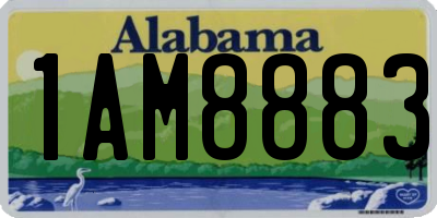 AL license plate 1AM8883