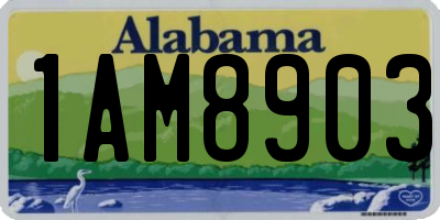 AL license plate 1AM8903