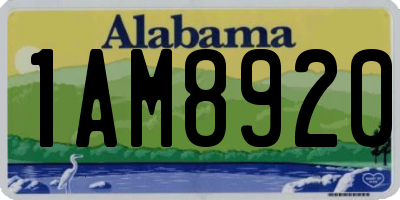 AL license plate 1AM8920