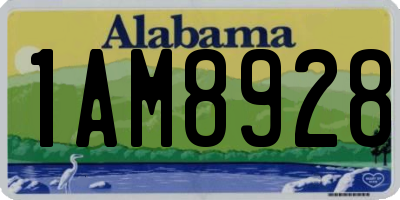 AL license plate 1AM8928