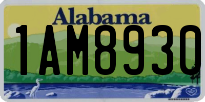 AL license plate 1AM8930