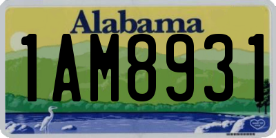 AL license plate 1AM8931